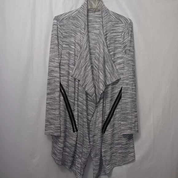 KATE & MALLORY OPEN FRONT LIGHTWEIGHT CARDIGAN - Picture 8 of 13